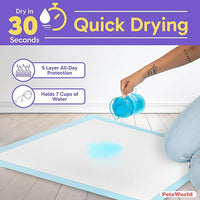 PETSWORLD Giant Dog Potty Pads, Odor-Eliminating, 36" x 36", Ultra Absorbent 5-Layer Leak-Proof Training Pads for Dogs & Cats (36x36, 300 Count)