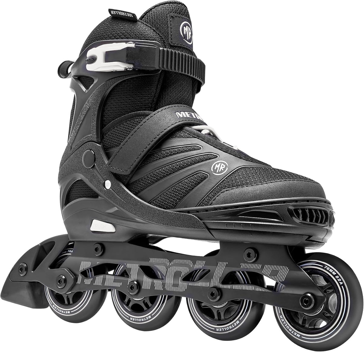 METROLLER Adult Inline Skates for Men Women Teens – Fun for Kids & Family - White / Large-Youth & Adult (4-7 Kids Men/5-8Women)