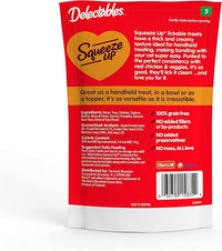 Hartz Delectables Squeeze Up Interactive Lickable Wet Cat Treats for Adult & Senior Cats, Chicken & Veggies, 4 Count (Pack of 8)