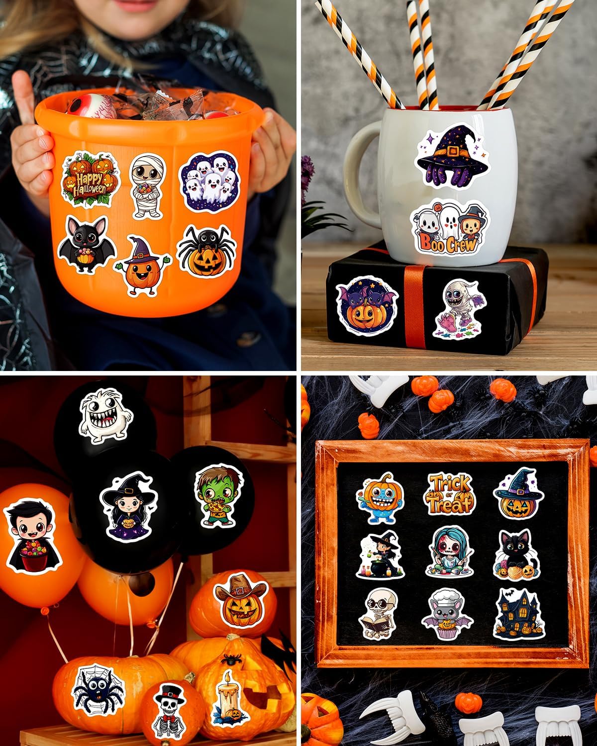 JCFIRE Halloween Stickers for Kids - Halloween 100 Pcs - image 3
