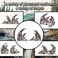 Novelsite Fish Tank Decor- Jagged Canyon Rock Formation ，Made of Solid Sandstone，Suitable for a Variety of Fish Tank Scenes, DIY Planting Moss, Safe and Non-Toxic