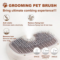 Cat Steam Brush for Indoor Cats, Dog Brush for Shedding, Spritz Defur Comb for Short & Long Hair, Pet Spray Hair Removal Comb, USB Rechargeable Grooming Supplies Steam Brush for All Pets (White)