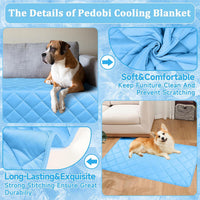 Dog Cooling Mat, Premium Lightweight Pet Cooling Blanket Bed Cover for Dogs, Cat, Puppies | Ice - X-Large / Dark blue - image 4