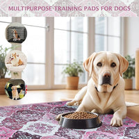 IEUUMLER Washable Pee Pads for Dogs, 2 Pack Reusable Pee Pads for Dogs Non-Slip Grip, Super Absorbent Waterproof Puppy Pads for Potty Training, Playpen, Crate, Whelping Box EU011 Pink, 36x41