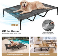 petizer XL Elevated Dog Beds for Large Dogs 48x36x9'' - 48"L x 36"W x 9"H / Blue - image 3
