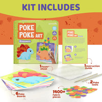 Jackinthebox Poke Art Magical Flower Pressing Craft Kit for Girls - Dinosaur - image 2