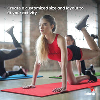Norsk Reversible Kids Puzzle Play Mats 1/2" Thick EVA Interlocking Foam Tiles (Multicolor/Black 24 Tiles - 96 sq. Ft. 1/2" Thick)