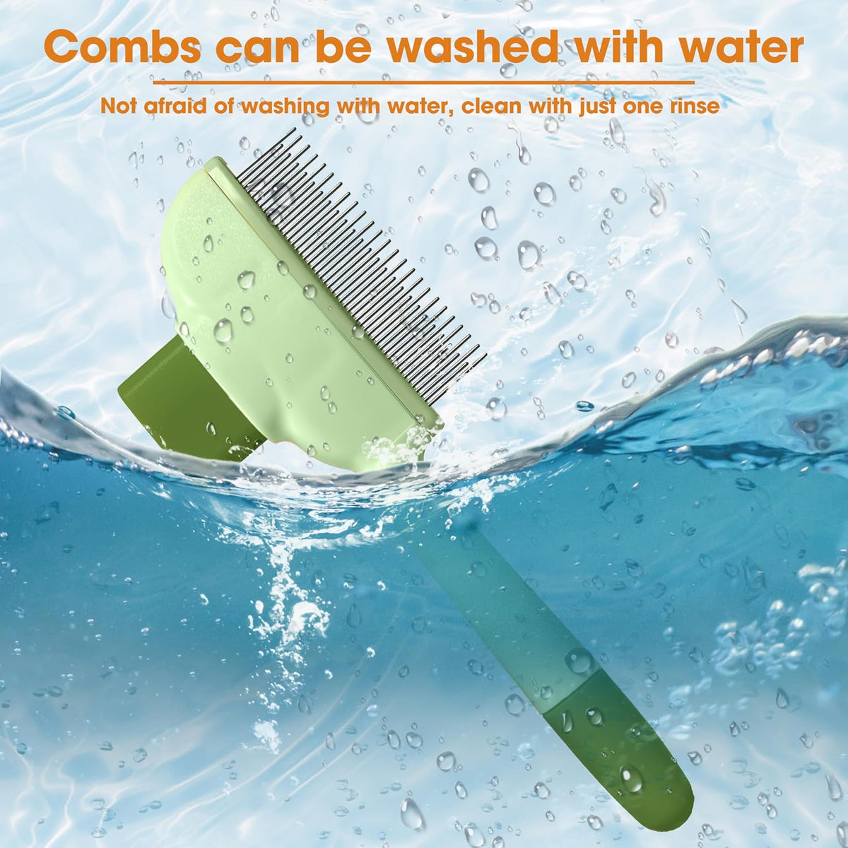 Cat Hair Brush & Dog Brush - green 1pcs - image 4