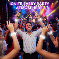 LovesTown light up bracelets, six multicolor LED wristbands glowing in the dark - view 3