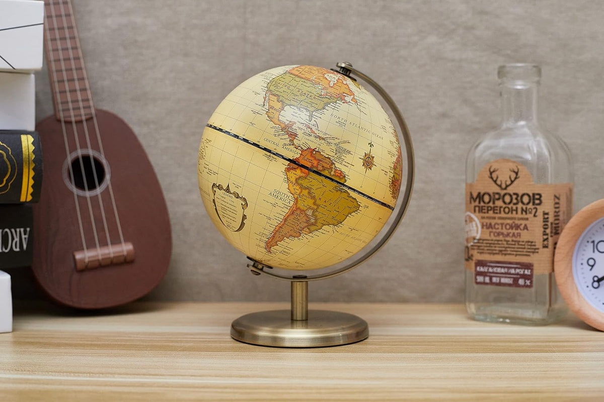 Annova Mini Antique Globe 4-inch / 10 cm - Brown-1 - image 4