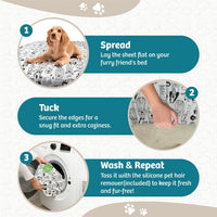 Round Dog Bed Covers Replacement Washable - Doodle Dogs / Large (Up to 45″) - image 2