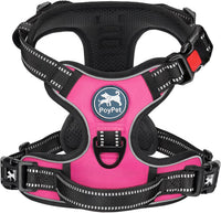 PoyPet No Pull Dog Harness Medium with Front Clip & Neck Release - Medium / Pink