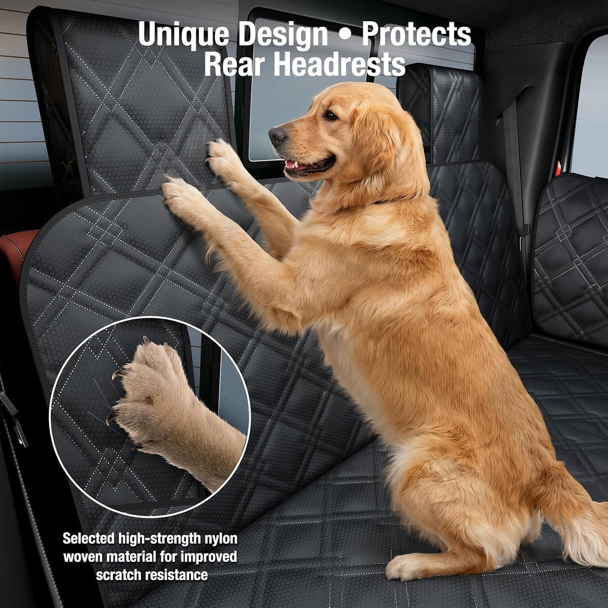 Surfcabin XL Dog Car Seat Cover for Back Seat Hard Bottom Holds 420 - image 3