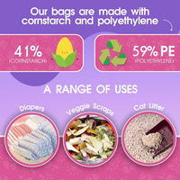 Pet N Pet Dog Poop Bags Rolls, Lavender Scented, Colorful - 720 Count / Lavender-scented - image 4