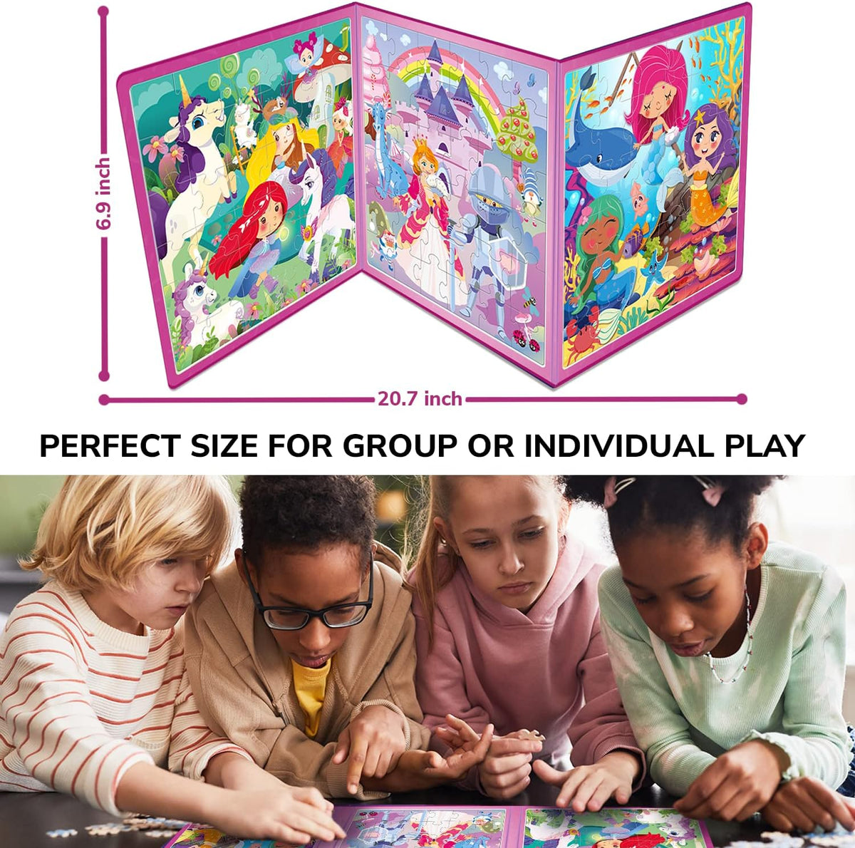Magnetic Puzzles for Toddlers 3-5 - 1. Princess 36 Pcs Magnetic Puzzles - image 3