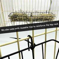Rabbit Hay Feeder Rack Guinea Pig Hay Dispenser for Cage Hanging - image 2