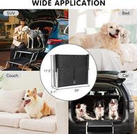 Folding Dog Stairs for Car, 16.9" Wide 4-Step Non-Slip Pet Steps – Essentials for Dogs - Black / 20In-4 Steps - image 3
