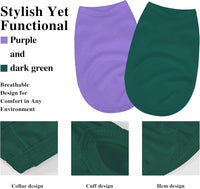 2 Pack Solid Color Dog Shirts, Lightweight, Quick Dry - Green,Purple / L (18'' Chest) - image 2