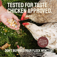 PTCOM Hatortempt 5lb Organic Chicken Feed for Laying Hens - 3 Grain Essential Blend - 5% Calcium with Oyster Shell for Chickens - Grit for Digestion - Chicken Food - Healthier Hens for Healthier Eggs