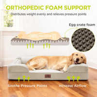 Waterproof Orthopedic Dog Bed for Extra Large Sized Dogs – Essentials for Dogs - 45 x 35 x 9 in / Beige - image 2