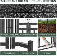 Dog Fence Outdoor Indoor, 40" Inch Height 16 Panels Dog Playpen for Large/Medium/Small Dogs Metal Dog Pen for Yard Camping and RV | Black-Silver