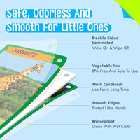 SpriteGru Spanish flashcards for toddlers with colorful cartoon images on rings - view 31