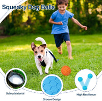 2 Pack Indestructible Squeaky Dog Balls for Aggressive Chewers - Azure+Orange - image 4