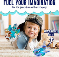 Playbees Light-Up Transparent Car - Bump & Go Airplane - image 2