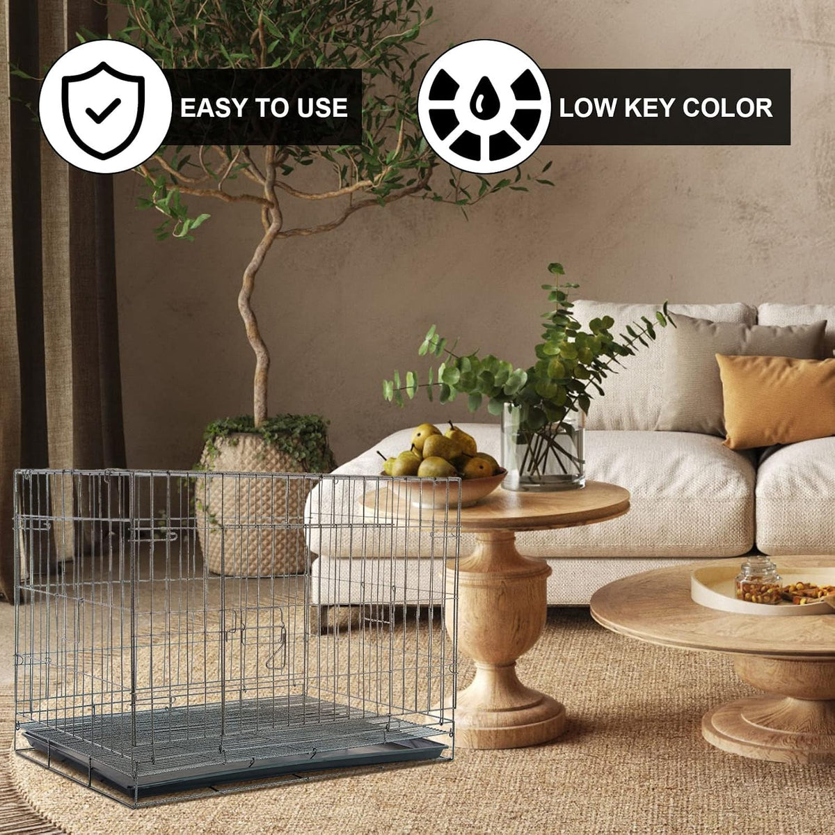 2 Pcs Dog Crate Tray 42" Replacement, Plastic Bottom Pan – Essentials for Dogs - 36" - image 3