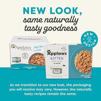 Applaws Natural Wet Kitten Food in Broth, Limited Ingredient Canned Wet Kitten Food, No Additives, Made with Natural Ingredients, Tuna Fillet in Broth (6 x 2.47oz Cans)