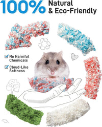 BUCATSTATE Hamster Bedding 15L, 99% Dust-Free Paper Bedding - Rosy / 101L - image 2