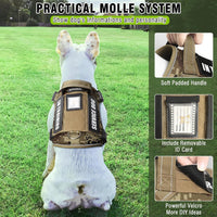 Tactical Dog Harness and Leash Set with 10 Patches for Large Dogs – Essentials for Dogs - Medium / Desert Camo - image 4