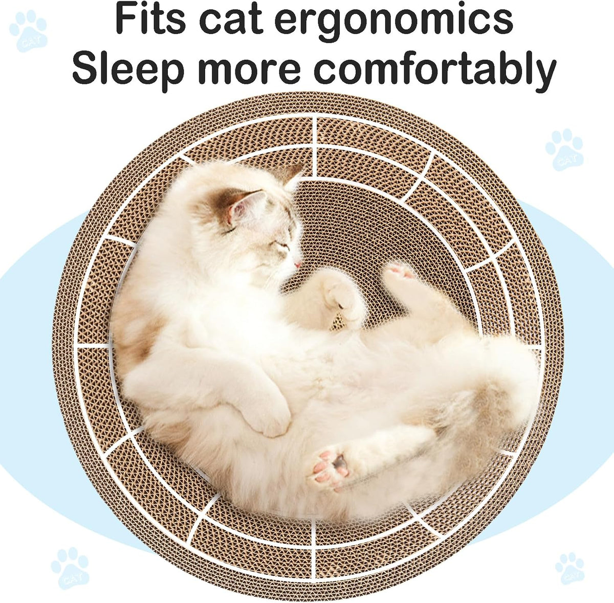 Cat Scratcher Bed 23.6x14.9” Extra Large Cardboard Cat Scratching Bed – Essentials for Cats - 1PC-17.7 x 17.7 x 3.9 inches - image 3