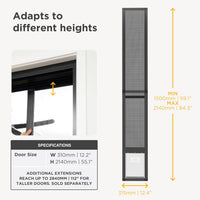 Hakuna Pets V2 Patio Pet Door Screen Insert Panel for Sliding Doors - Medium / Black - image 4