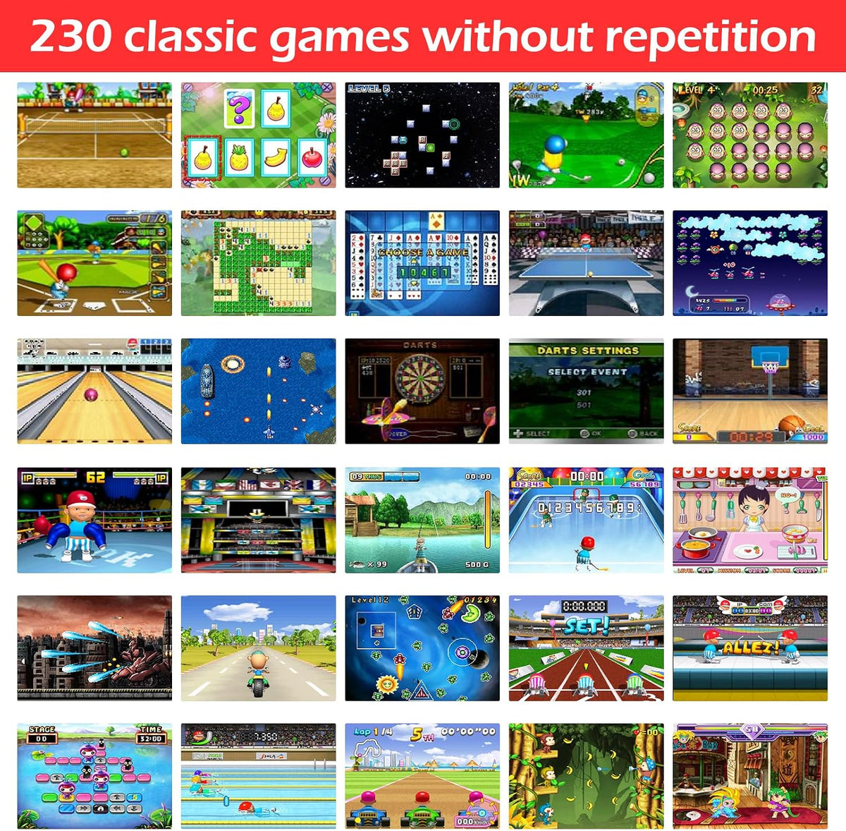 TaddToy 16 Bit Handheld Game for Kids Adults - Red - image 3
