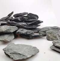 Voulosimi Natural Slate Rocks PH Neutral Stone Perfect Rocks for Aquariums, Landscaping Model,Tank Decoration,Amphibian Enclosures (7.5 LB, 3-5 inch)