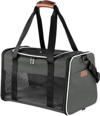 Cat Carrier, Portable Foldable Dog Pet Carrier - 17.5"L x 11.0"W x 11.0"H / Brown