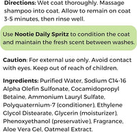 Nootie - Oatmeal Pet Shampoo for Sensitive Skin - Revitalizes Dry Skin & Coat - Natural Ingredients - Gentle Shampoo - Cleans & Conditions