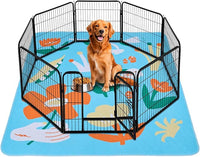 BurgeonNest Washable Pee Pads for Dogs, 1 Pack 72''x72'' Super Absorbent, Leakproof & Non-Slip Reusable Potty Pads for Puppy Playpen, Crate, Whelping Box, Potty Training, Blue