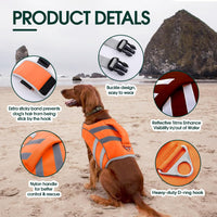 Kuoser Reflective Dog Life Jacket - Xs (Chest Girth:12.9-18.1'') / Orange Surge - image 4