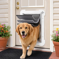 3-Flap Never Rust Extra Large Dog Door for Doors with Sliding Lock - Large / For Door - image 2