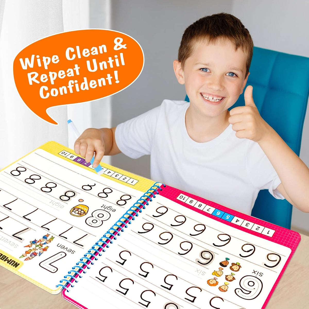Preschool Kindergarten Workbook, Letter Number Tracing, Ages 3-6 – Fun for Kids & Family - Learn to Write - image 4