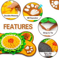 Snuffle Mat for Dogs, Pet Snuffle Mat for Small and Medium Dogs - Orange / One Size - image 3