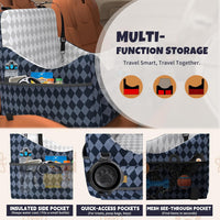 Dog Car Seat for Small/Medium Dogs up to 35lbs - Blue/Grey / Medium - image 2