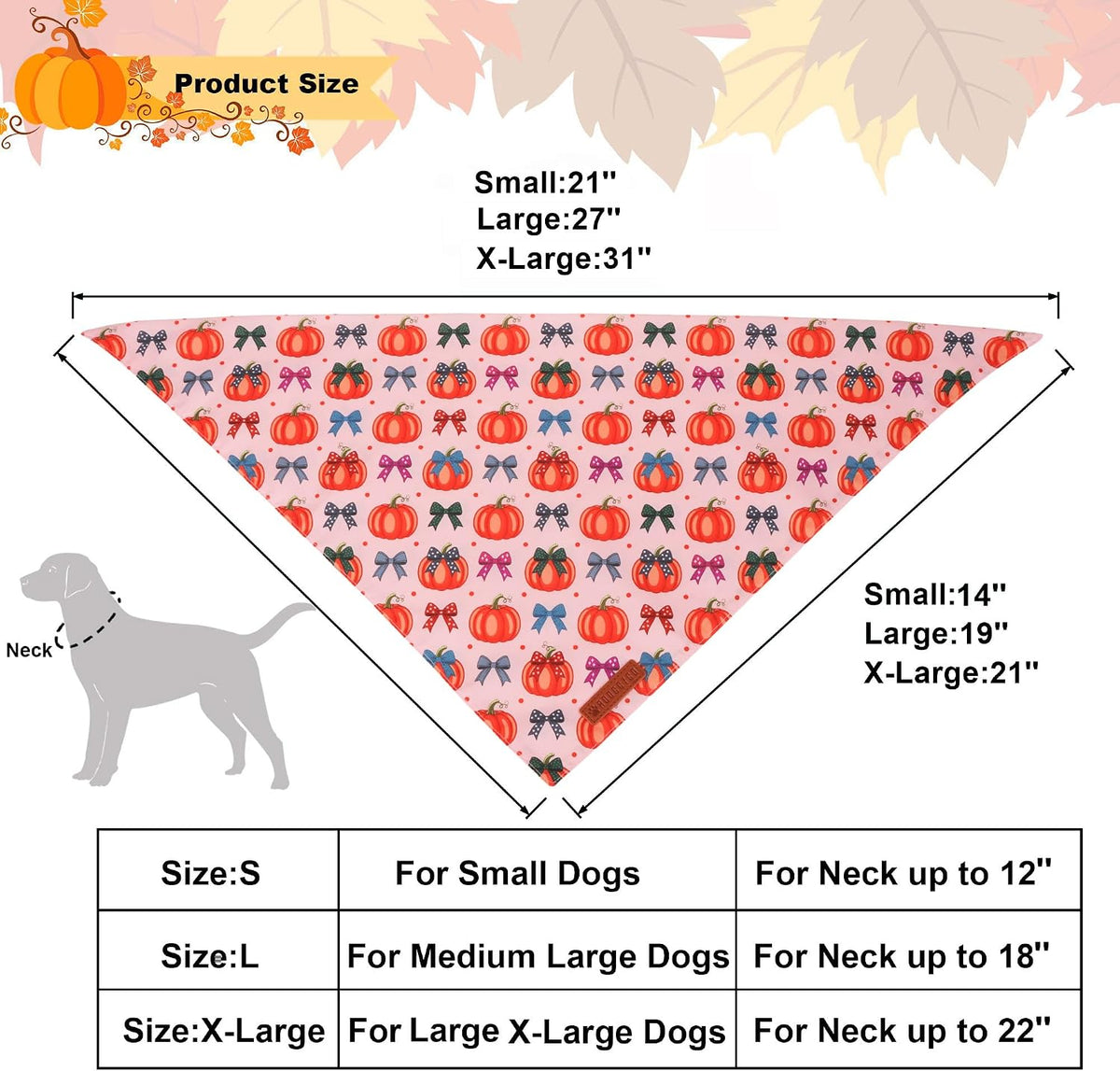 ADOGGYGO Pink Halloween Dog Bandanas Girl - X-Large / Pink Pumpkin - image 4