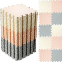 Nuanchu 60 PCS Kids Foam Puzzle Mat, Cream - White, Cream, Gray