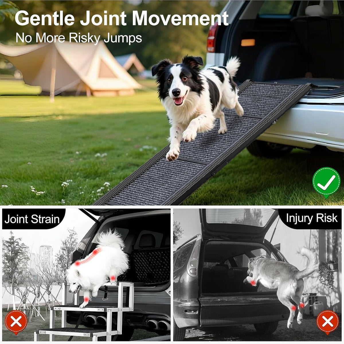Extra Wide 20" Dog Stairs for Large Dogs - Upgraded 63" L x 17.3" W - image 4