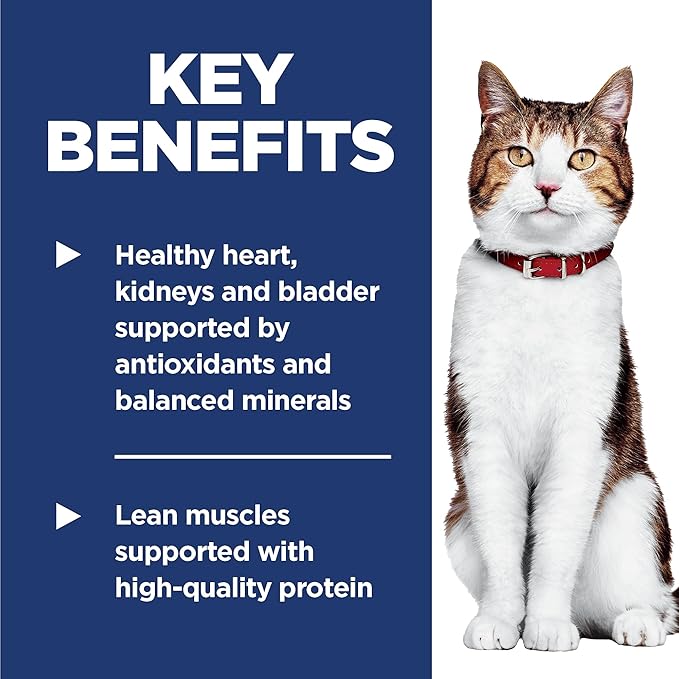 Hill's Science Diet Adult 7+, Senior Adult 7+ Premium Nutrition, Dry Cat Food, Chicken Recipe, 16 lb Bag