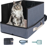 17.7"x13.5"x13.7" Travel Litter Box for Cats
