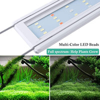 HITOP Full Spectrum LED Aquarium Light – 12” 16” 24” 32” Classic Fish Tank Light with RGB LEDs, with Timer and Stable Extendable Brackets (12-20in)